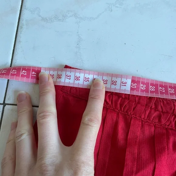 COUNTRY ROAD cotton maxi skirt tassels red, size 8 (fits 8 and 10) like new - Picture 8 of 9